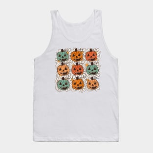 Adorable Pumpkin Patch Jack-o-Lanterns // Cute Halloween Pumpkin Season Tank Top